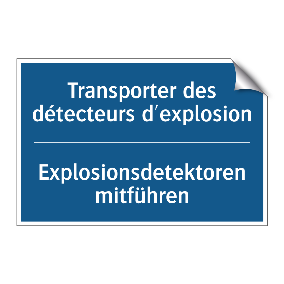 Explosionsdetektoren mitführen - Transporter des détecteurs d'explosion /.../