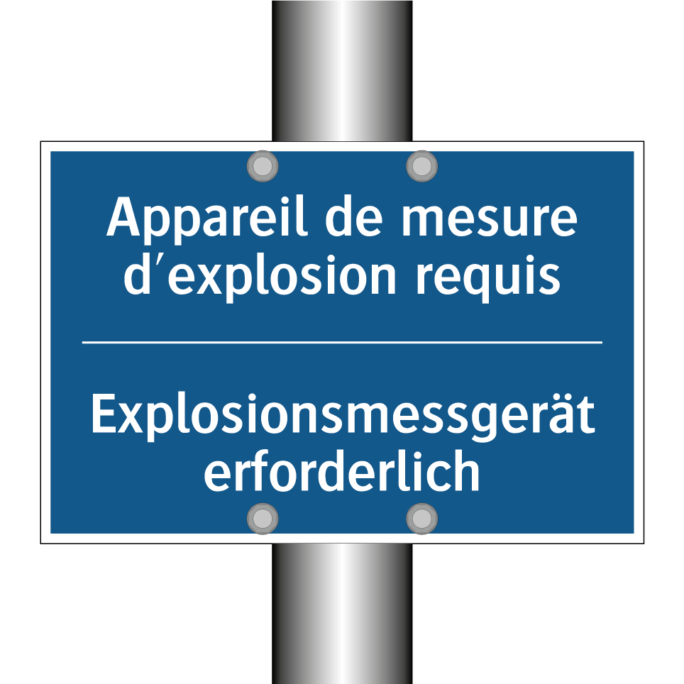 Explosionsmessgerät erforderlich /.../ - Appareil de mesure d'explosion /.../