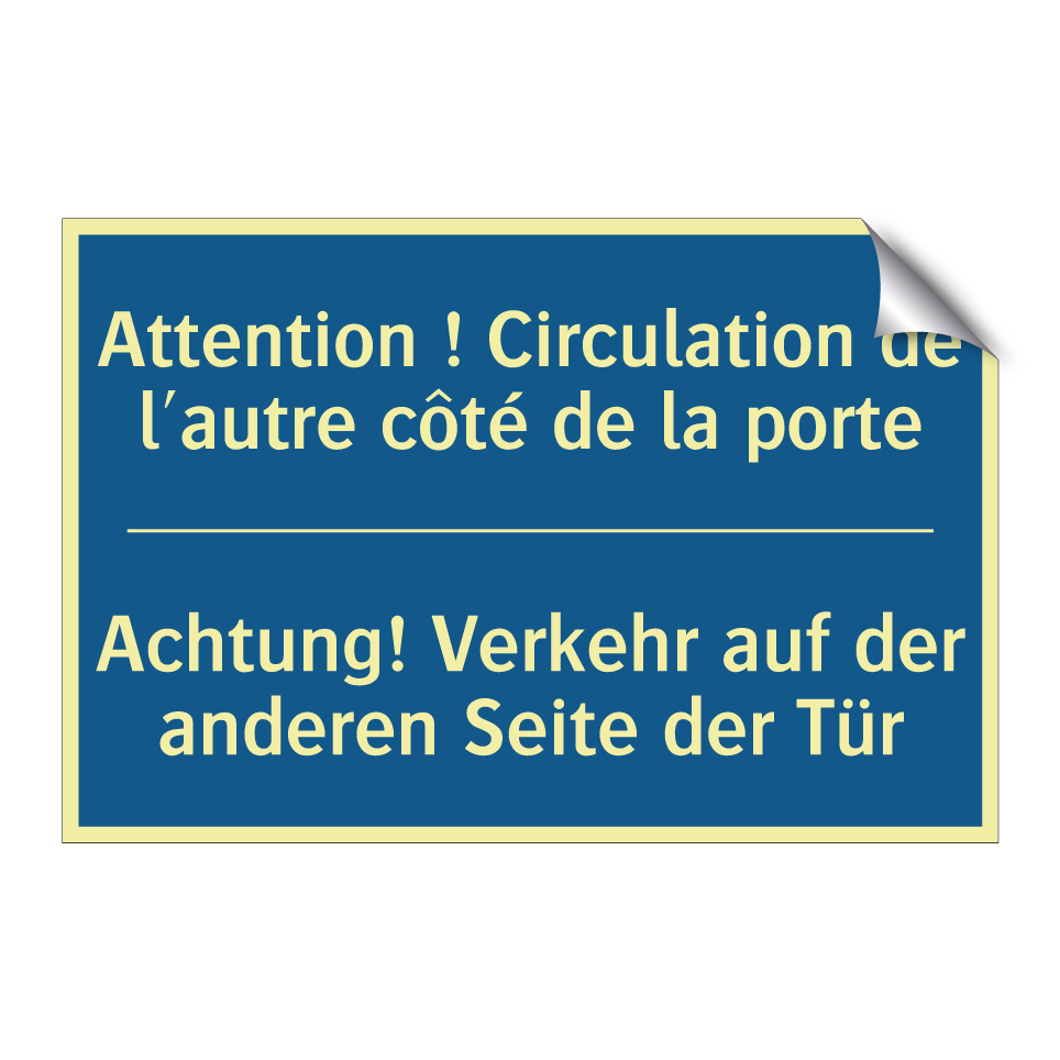 Achtung! Verkehr auf der anderen /.../ - Attention ! Circulation de l'autre /.../