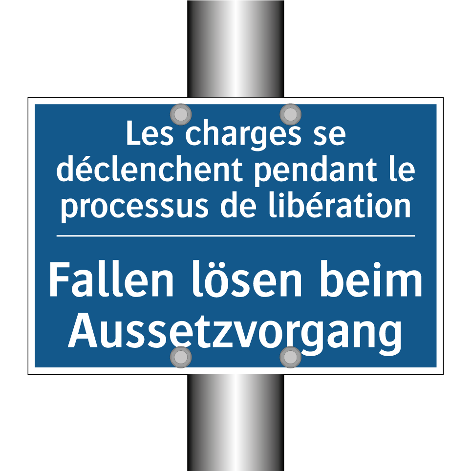 Fallen lösen beim Aussetzvorgang /.../ - Les charges se déclenchent pendant /.../