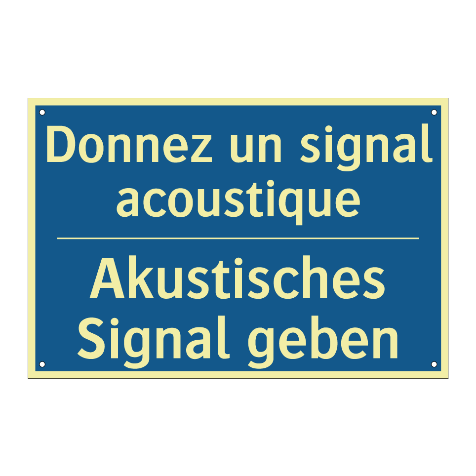Akustisches Signal geben - Donnez un signal acoustique
