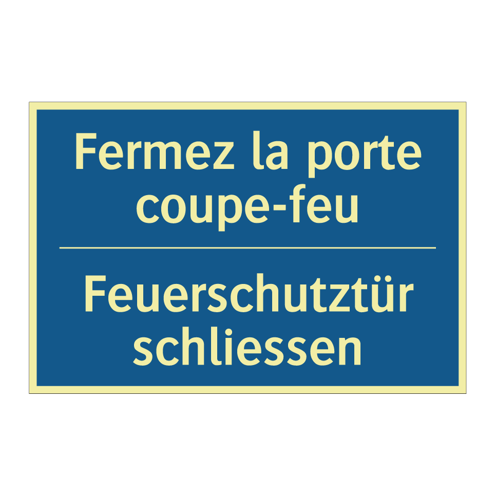 Feuerschutztür schliessen - Fermez la porte coupe-feu