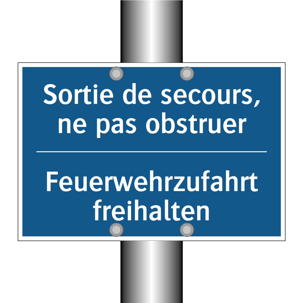 Feuerwehrzufahrt freihalten - Sortie de secours, ne pas obstruer /.../