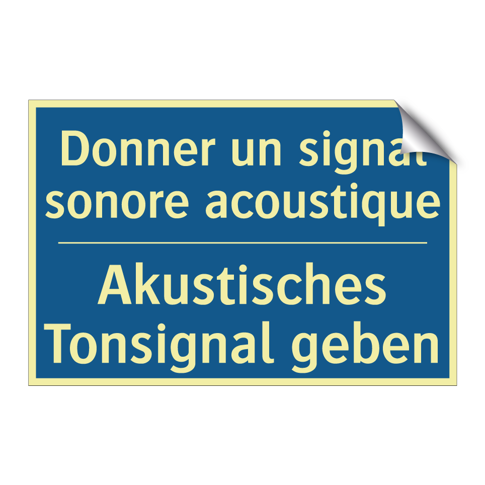 Akustisches Tonsignal geben - Donner un signal sonore acoustique /.../