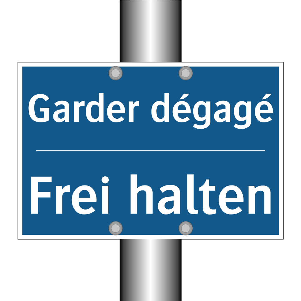 Frei halten - Garder dégagé