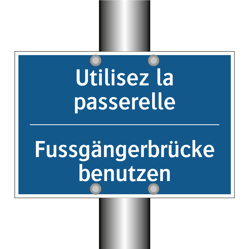 Fussgängerbrücke benutzen - Utilisez la passerelle