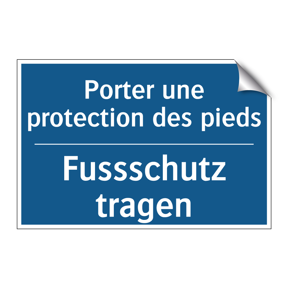 Fussschutz tragen - Porter une protection des pieds /.../