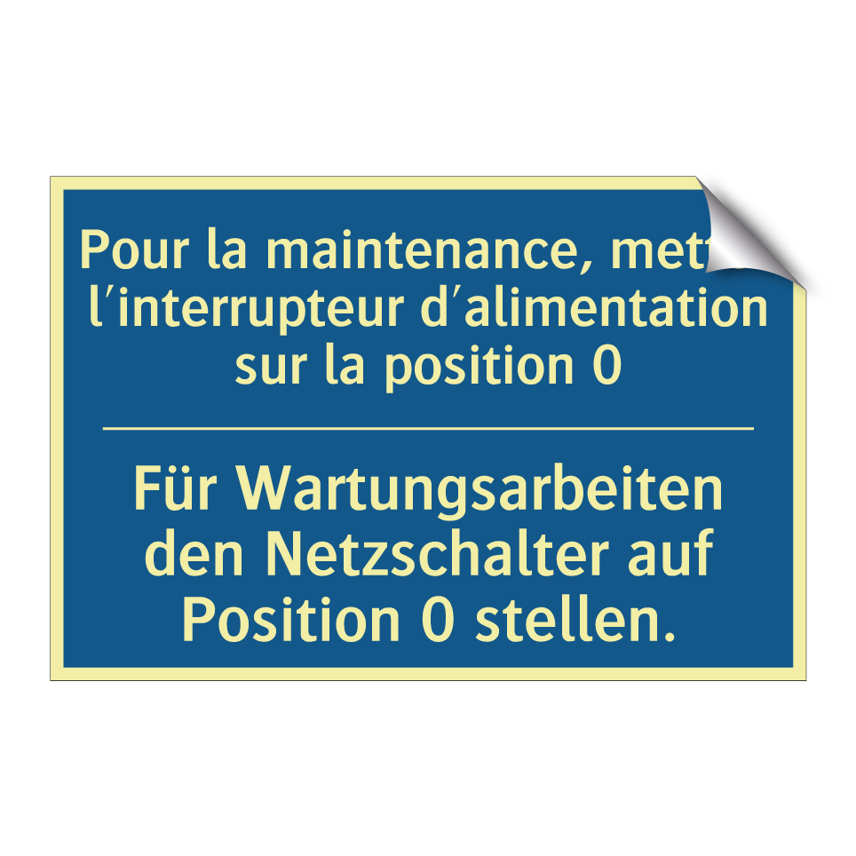 Für Wartungsarbeiten den Netzschalter /.../ - Pour la maintenance, mettez l'interrupteur /.../