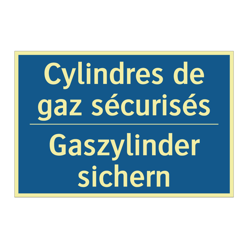Gaszylinder sichern - Cylindres de gaz sécurisés