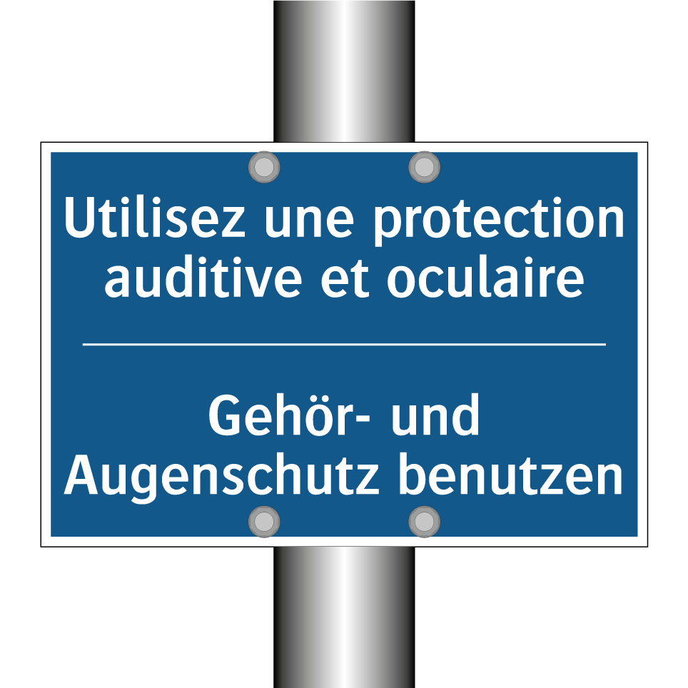 Gehör- und Augenschutz benutzen /.../ - Utilisez une protection auditive /.../