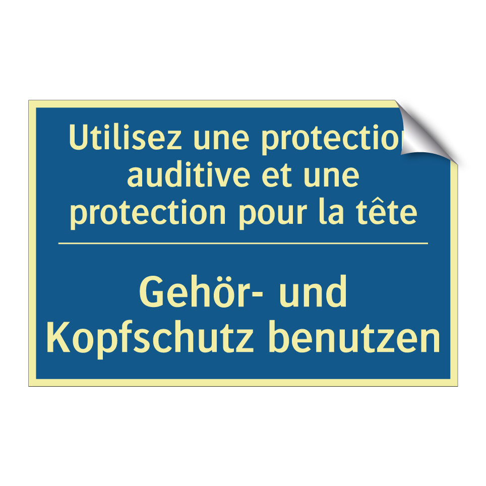Gehör- und Kopfschutz benutzen - Utilisez une protection auditive /.../