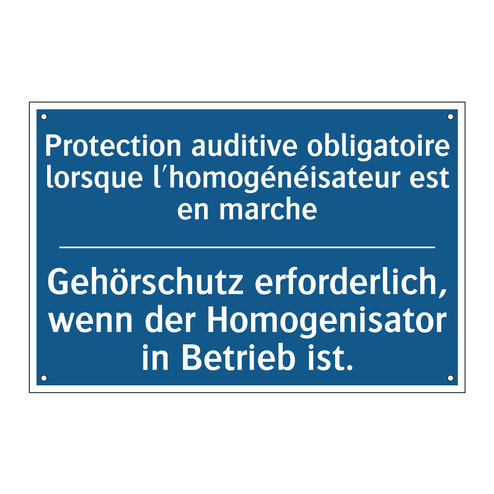 Gehörschutz erforderlich, wenn /.../ - Protection auditive obligatoire /.../