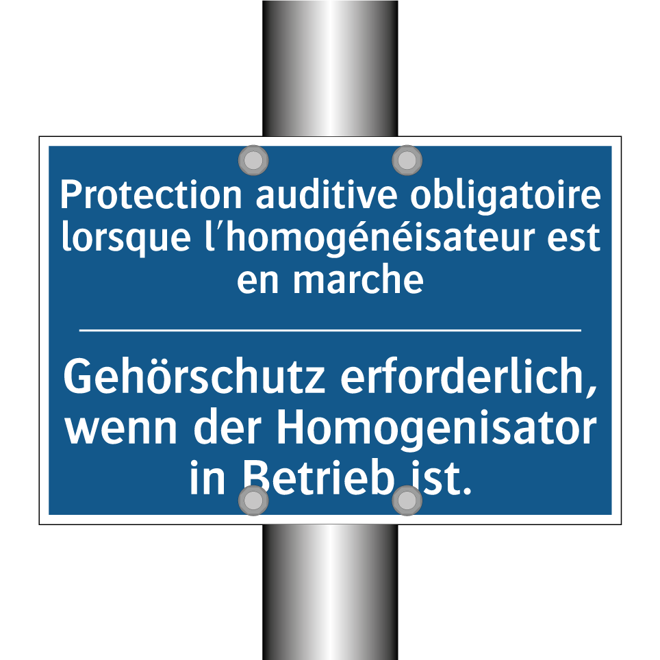 Gehörschutz erforderlich, wenn /.../ - Protection auditive obligatoire /.../