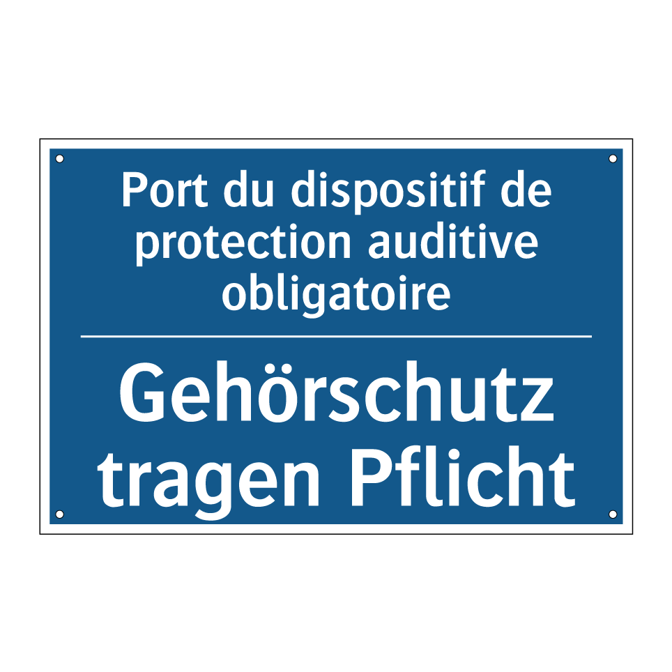 Gehörschutz tragen Pflicht - Port du dispositif de protection /.../