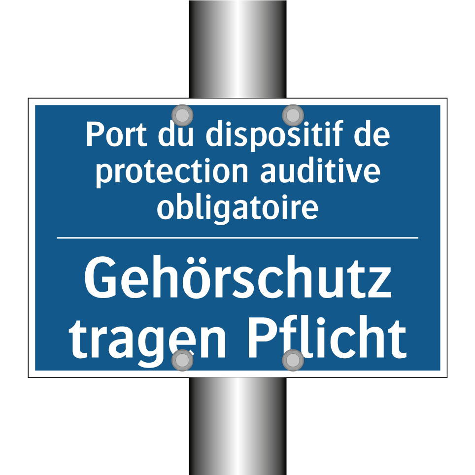 Gehörschutz tragen Pflicht - Port du dispositif de protection /.../