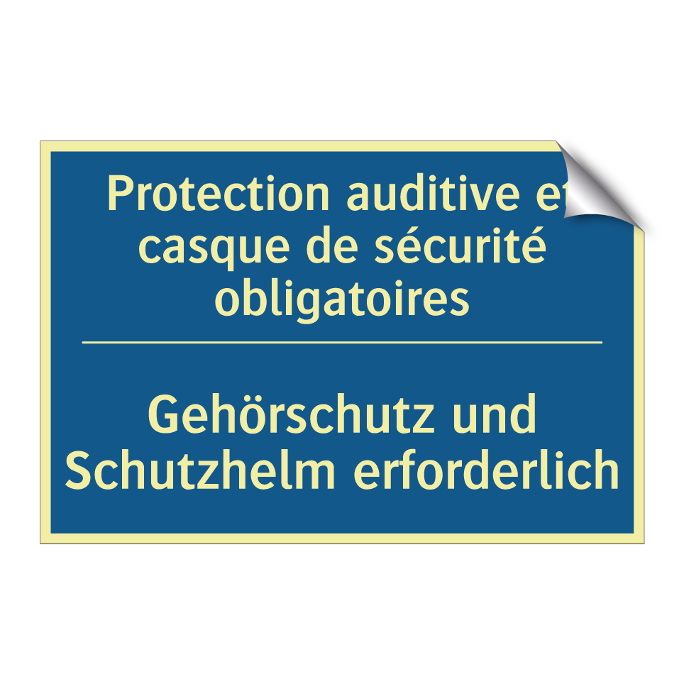 Gehörschutz und Schutzhelm erforderlich /.../ - Protection auditive et casque /.../