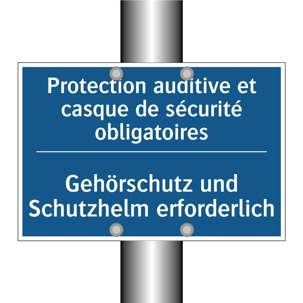 Gehörschutz und Schutzhelm erforderlich /.../ - Protection auditive et casque /.../