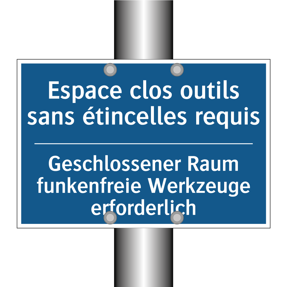 Geschlossener Raum funkenfreie /.../ - Espace clos outils sans étincelles /.../