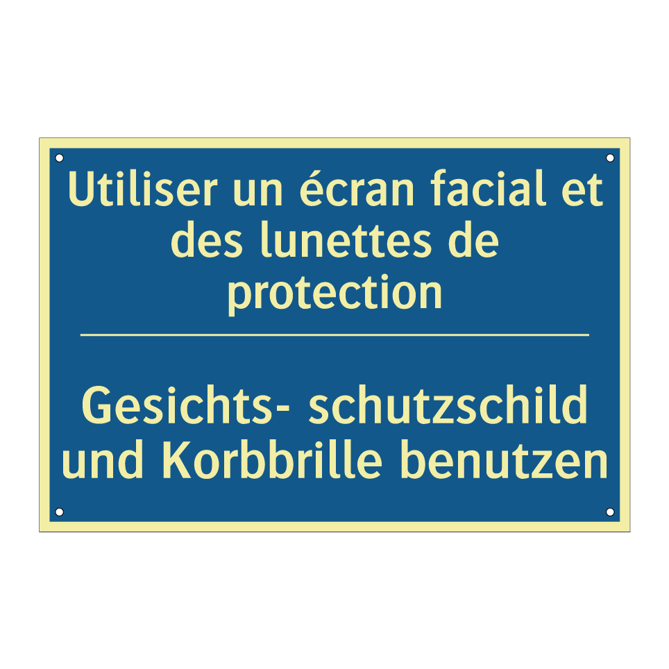 Gesichts- schutzschild und Korbbrille /.../ - Utiliser un écran facial et des /.../