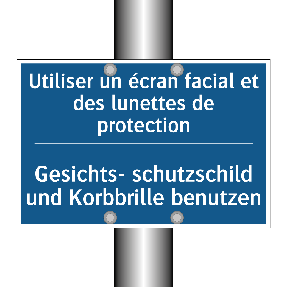 Gesichts- schutzschild und Korbbrille /.../ - Utiliser un écran facial et des /.../