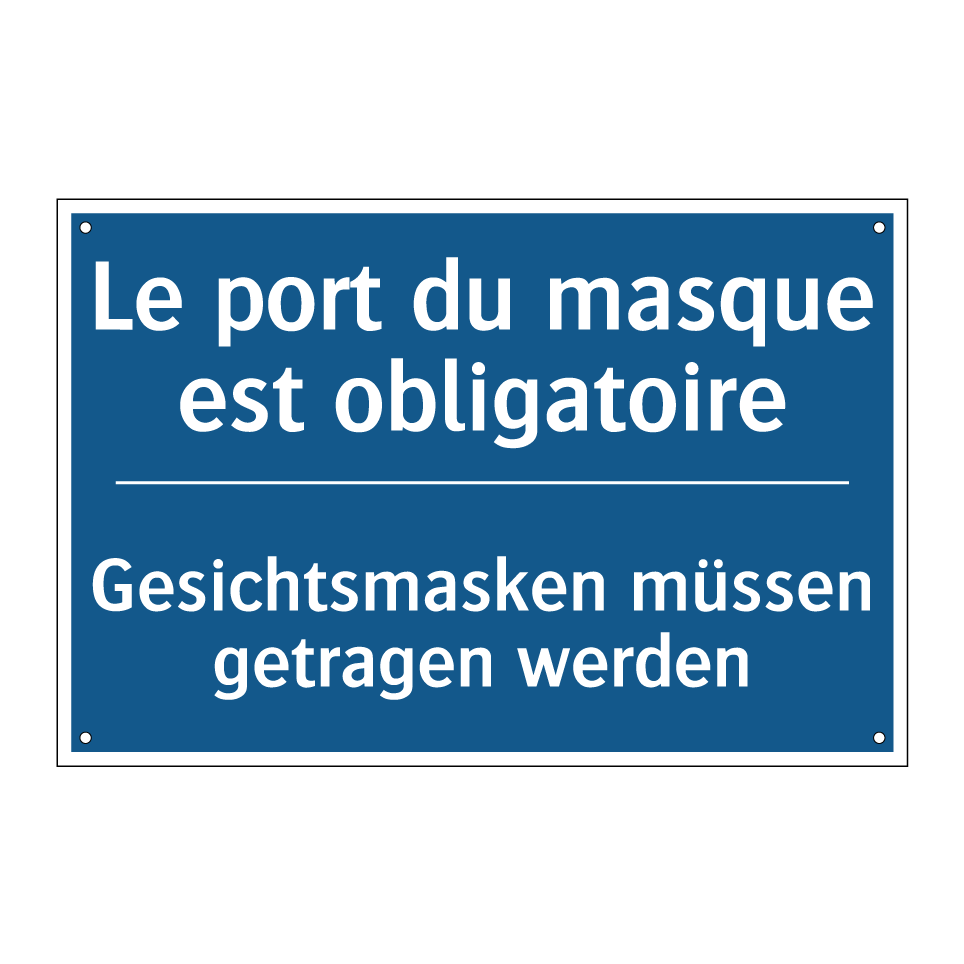 Gesichtsmasken müssen getragen /.../ - Le port du masque est obligatoire /.../