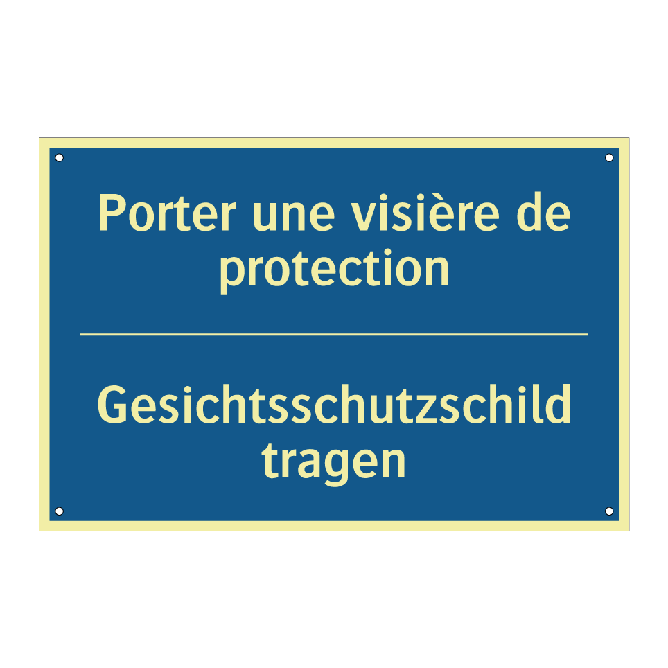 Gesichtsschutzschild tragen - Porter une visière de protection /.../
