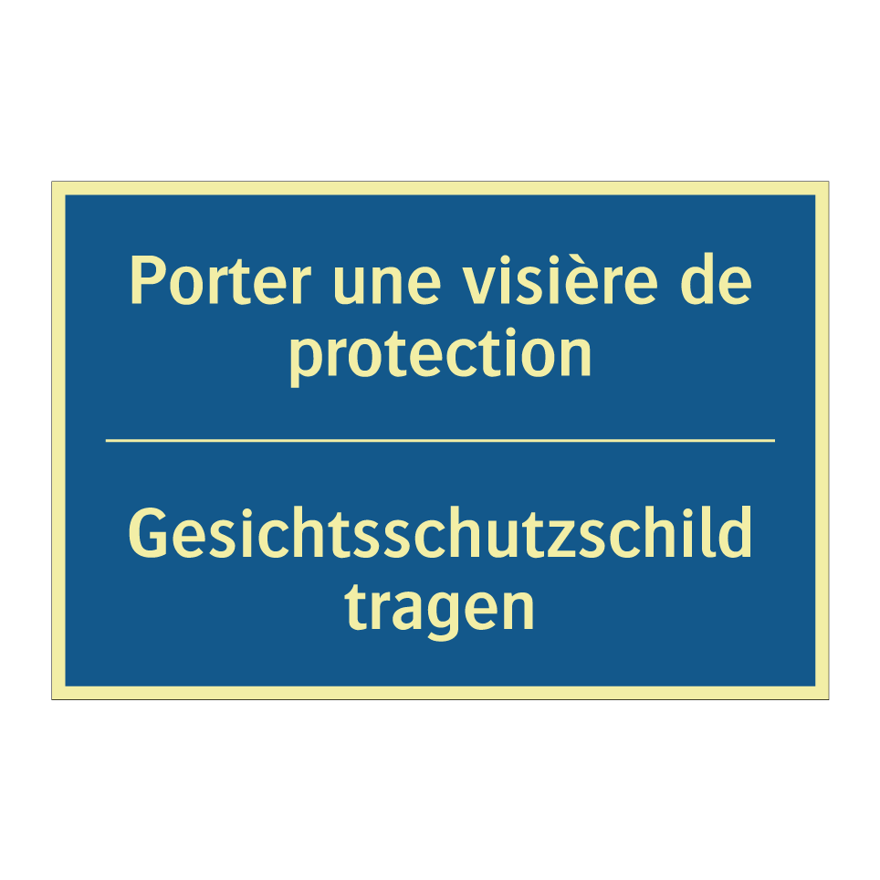 Gesichtsschutzschild tragen - Porter une visière de protection /.../