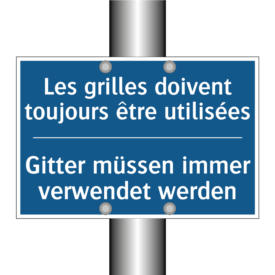 Gitter müssen immer verwendet /.../ - Les grilles doivent toujours être /.../