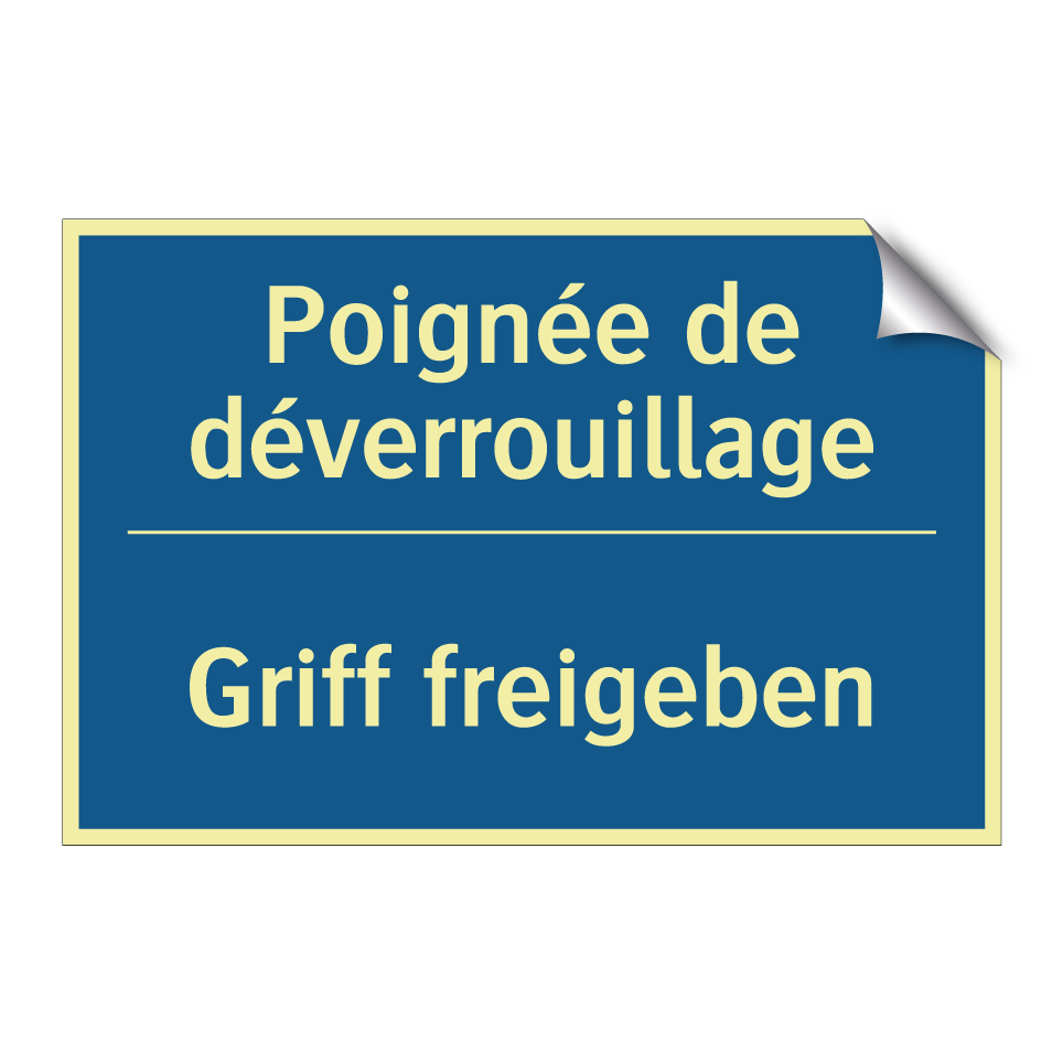 Griff freigeben - Poignée de déverrouillage