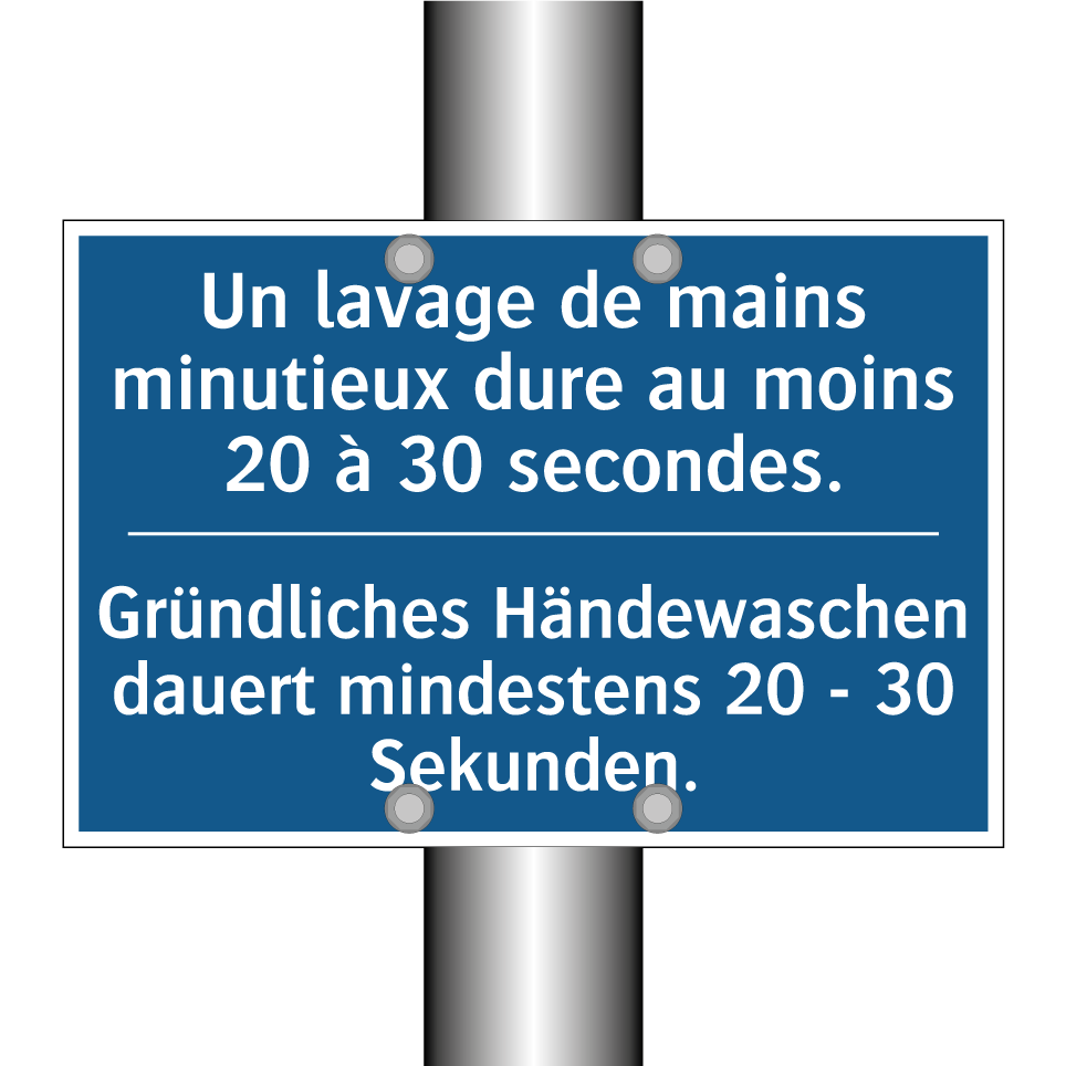 Gründliches Händewaschen dauert /.../ - Un lavage de mains minutieux dure /.../
