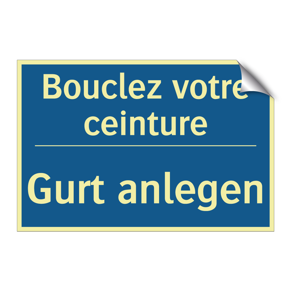 Gurt anlegen - Bouclez votre ceinture