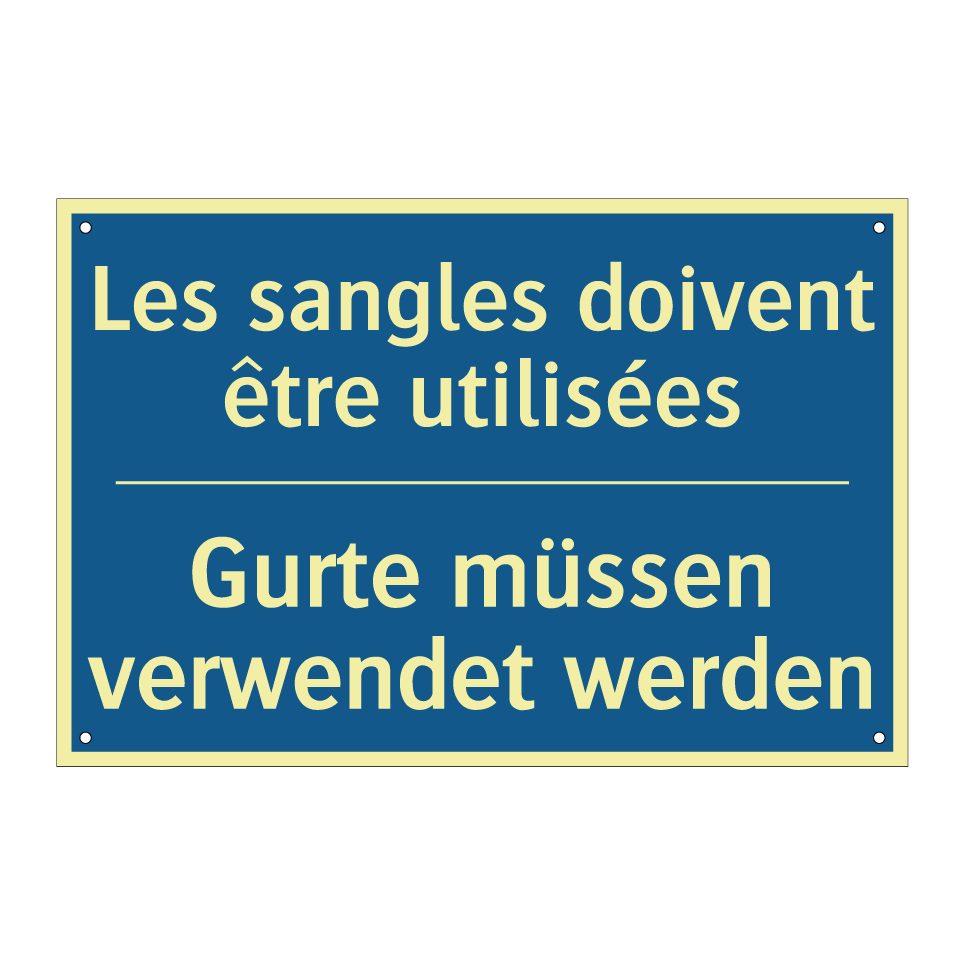 Gurte müssen verwendet werden - Les sangles doivent être utilisées /.../