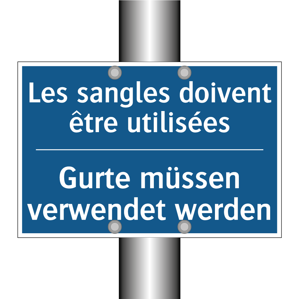 Gurte müssen verwendet werden - Les sangles doivent être utilisées /.../