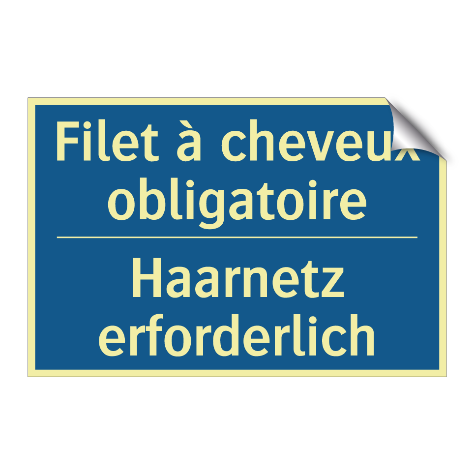 Haarnetz erforderlich - Filet à cheveux obligatoire