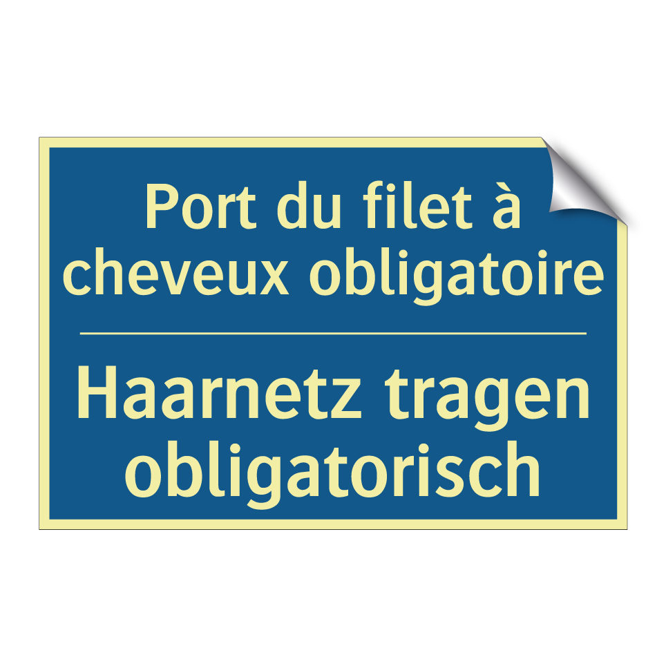 Haarnetz tragen obligatorisch - Port du filet à cheveux obligatoire /.../