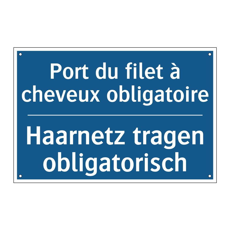 Haarnetz tragen obligatorisch - Port du filet à cheveux obligatoire /.../