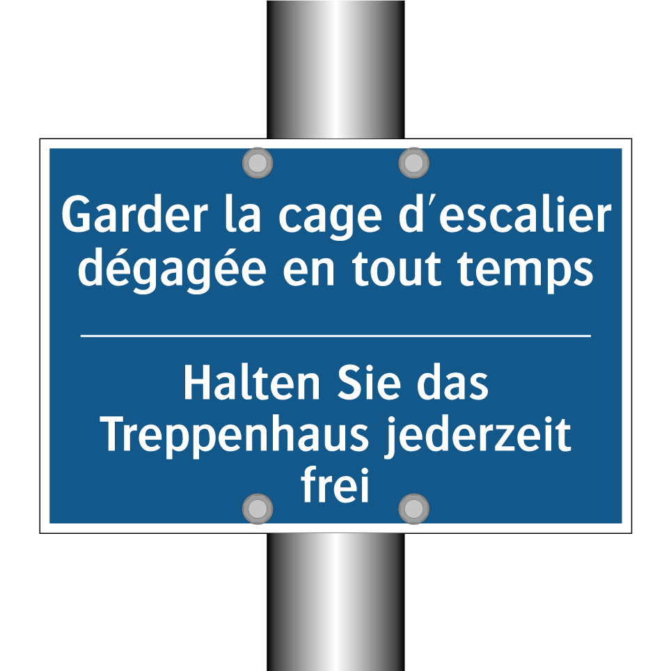 Halten Sie das Treppenhaus jederzeit /.../ - Garder la cage d'escalier dégagée /.../