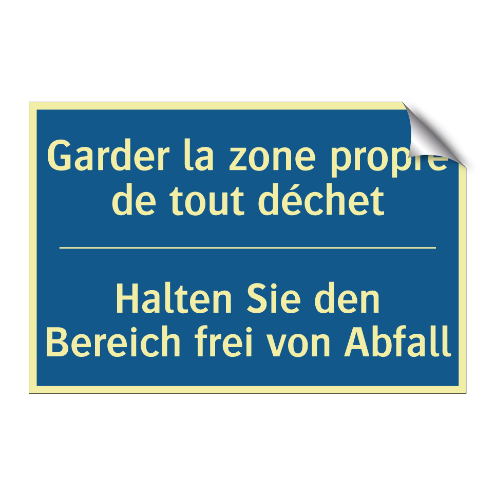 Halten Sie den Bereich frei von /.../ - Garder la zone propre de tout /.../