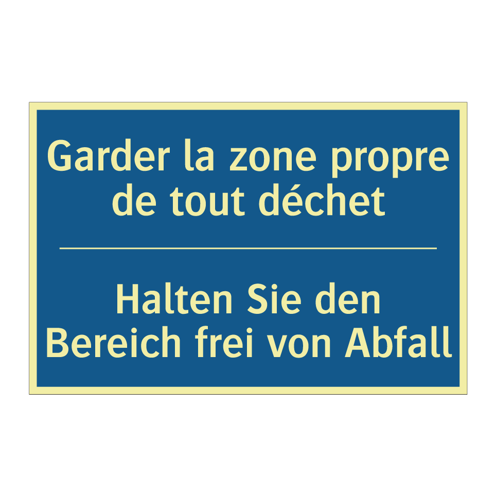 Halten Sie den Bereich frei von /.../ - Garder la zone propre de tout /.../