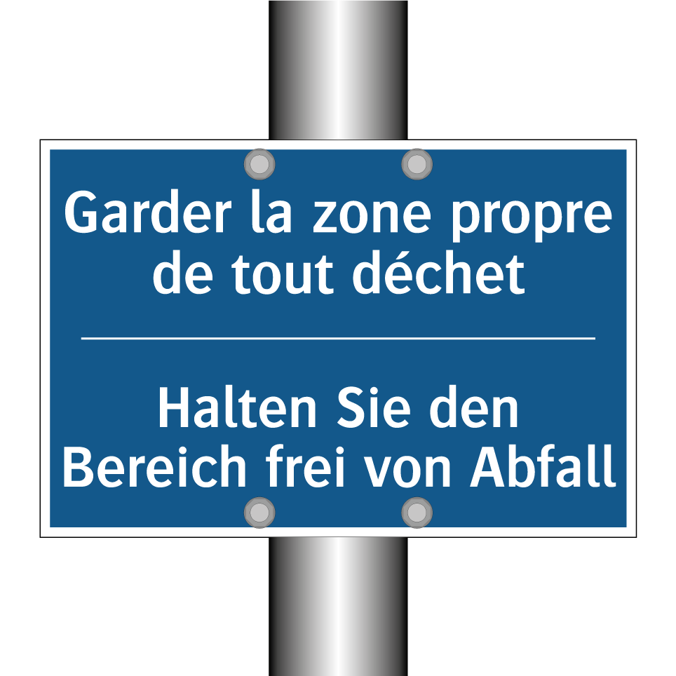 Halten Sie den Bereich frei von /.../ - Garder la zone propre de tout /.../