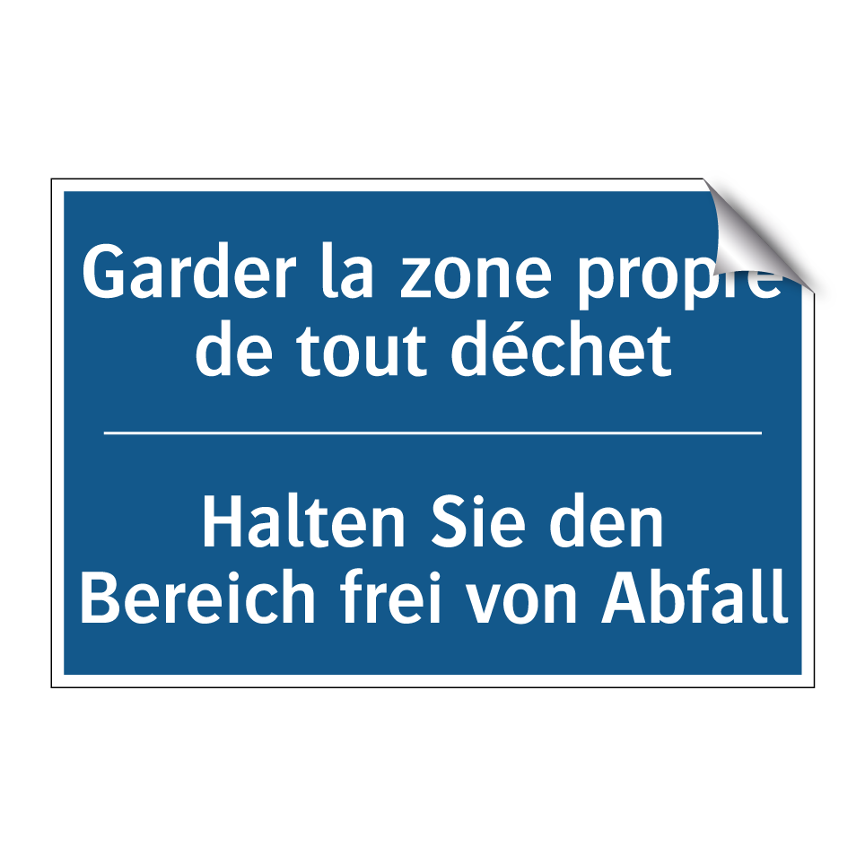 Halten Sie den Bereich frei von /.../ - Garder la zone propre de tout /.../