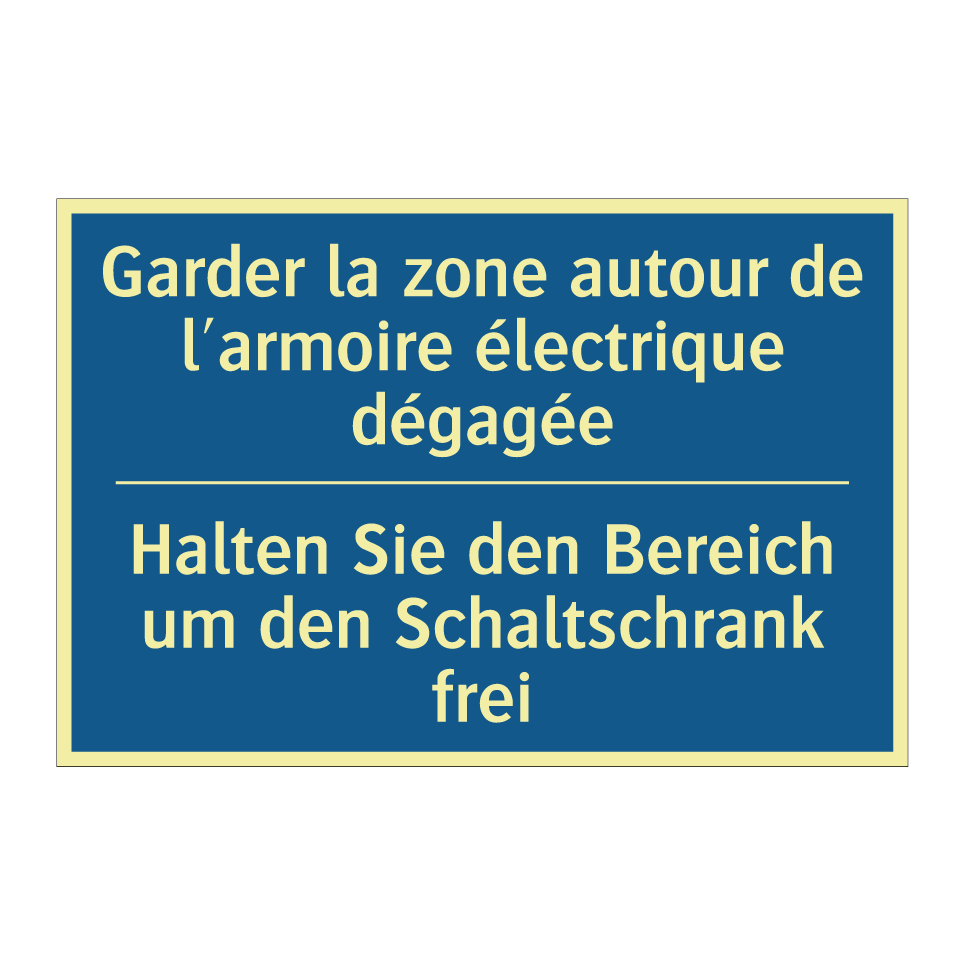Halten Sie den Bereich um den /.../ - Garder la zone autour de l'armoire /.../