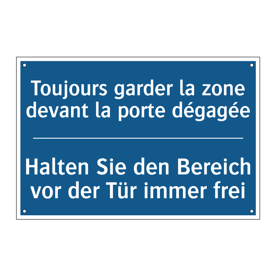 Halten Sie den Bereich vor der /.../ - Toujours garder la zone devant /.../