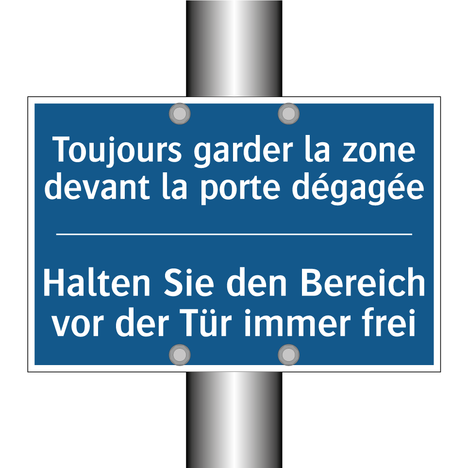 Halten Sie den Bereich vor der /.../ - Toujours garder la zone devant /.../