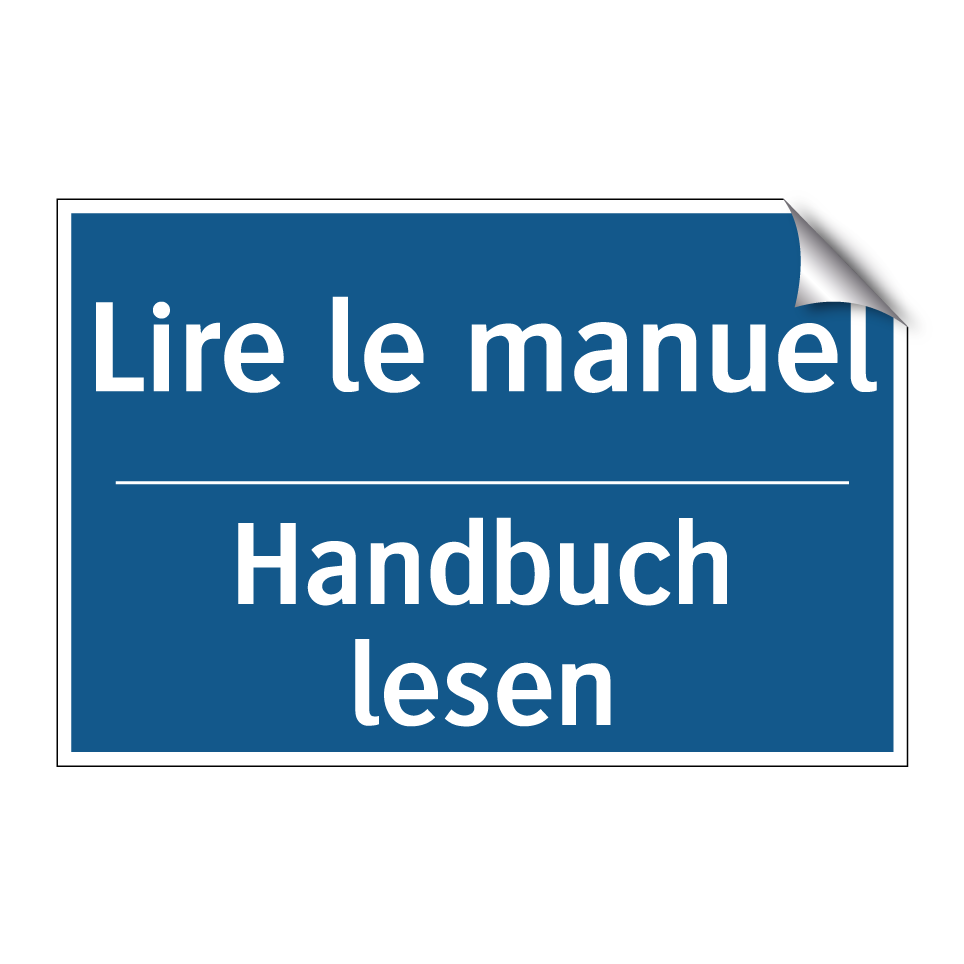 Handbuch lesen - Lire le manuel