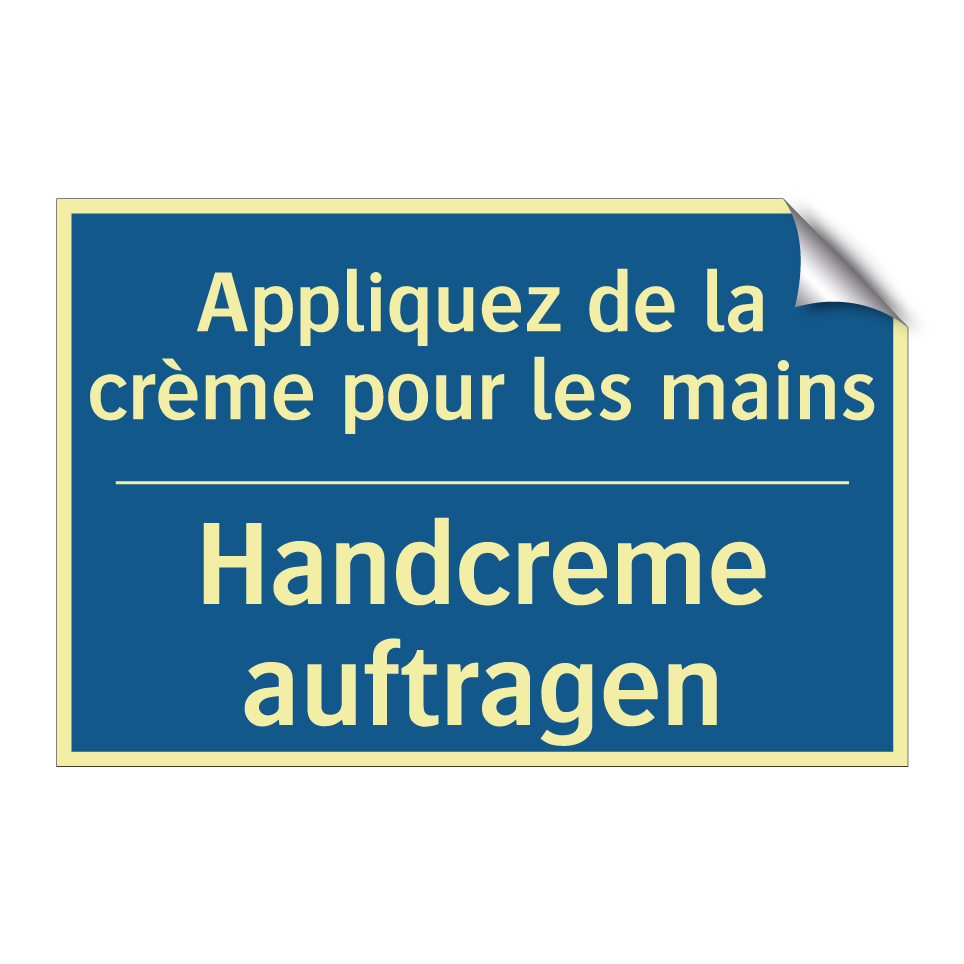 Handcreme auftragen - Appliquez de la crème pour les /.../