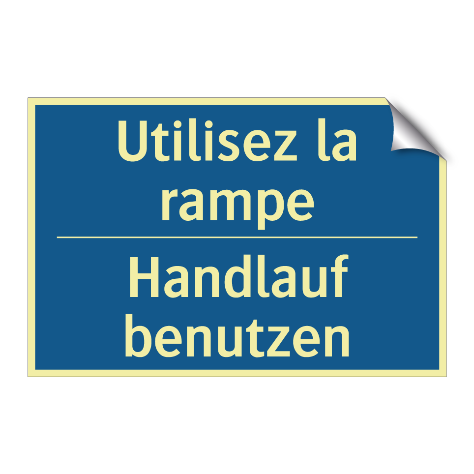 Handlauf benutzen - Utilisez la rampe