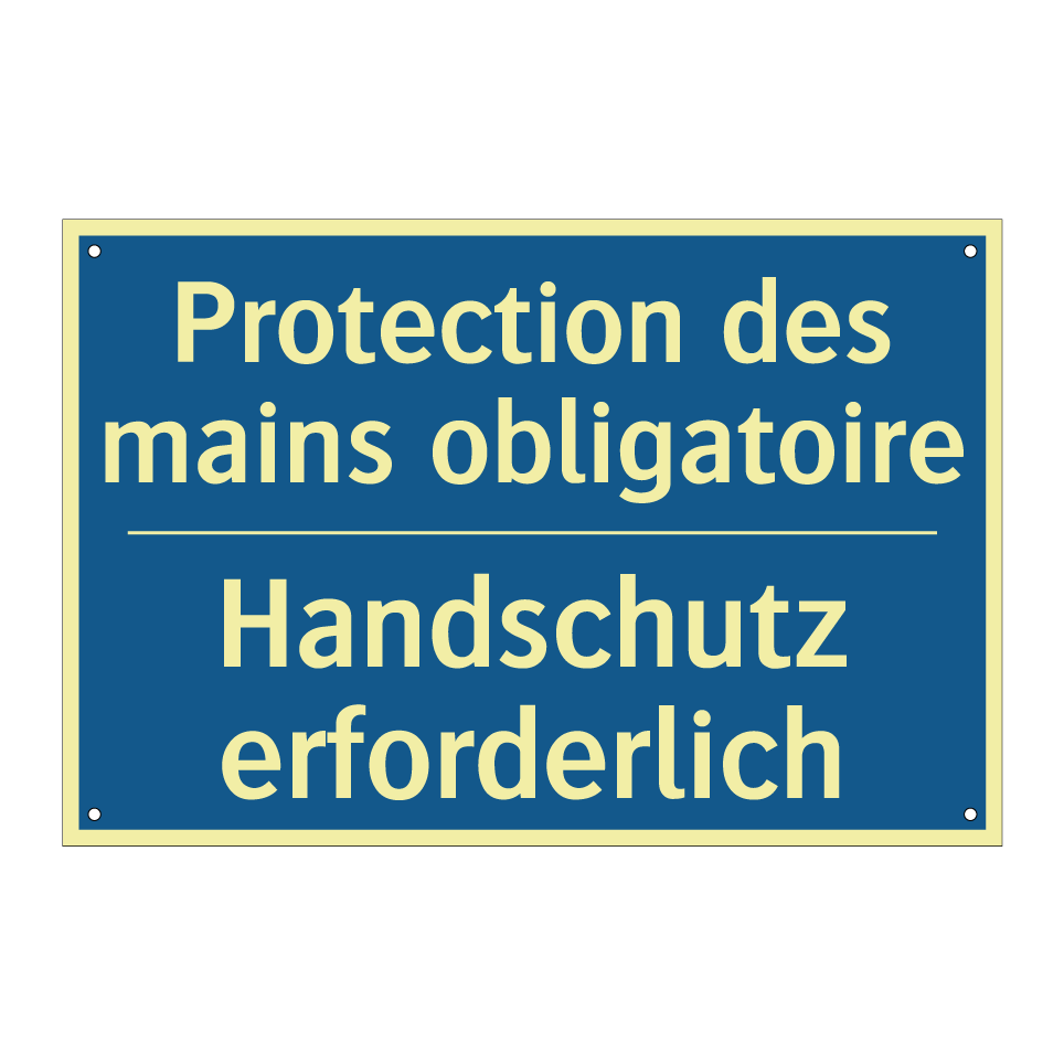 Handschutz erforderlich - Protection des mains obligatoire /.../