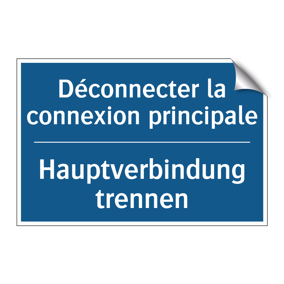 Hauptverbindung trennen - Déconnecter la connexion principale /.../