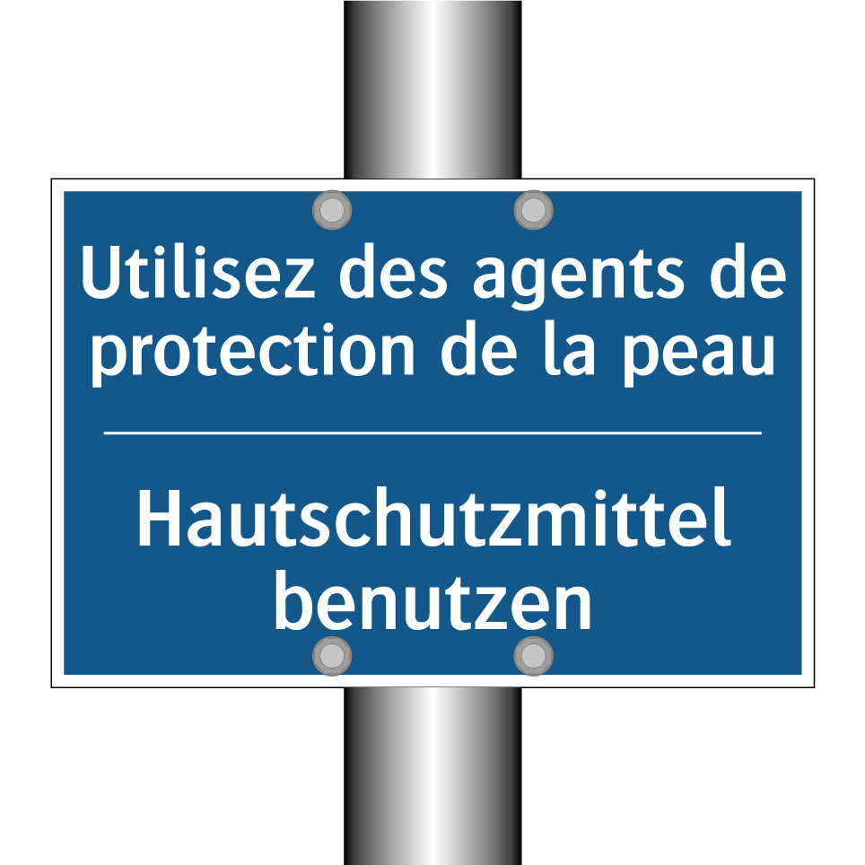 Hautschutzmittel benutzen - Utilisez des agents de protection /.../